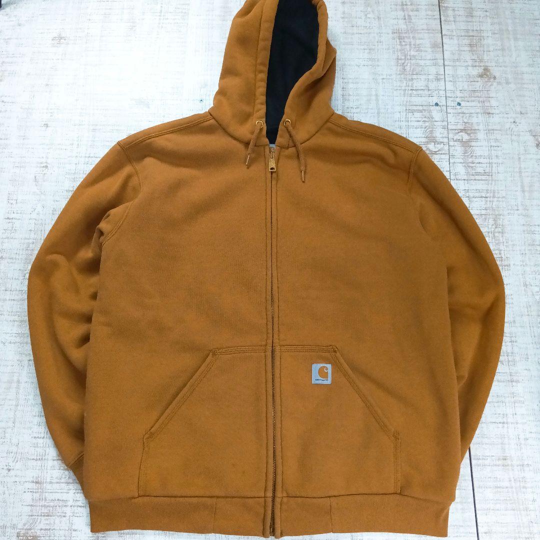 Carhartt　メキシコ製 キャメルブラウン フルジップ パーカー