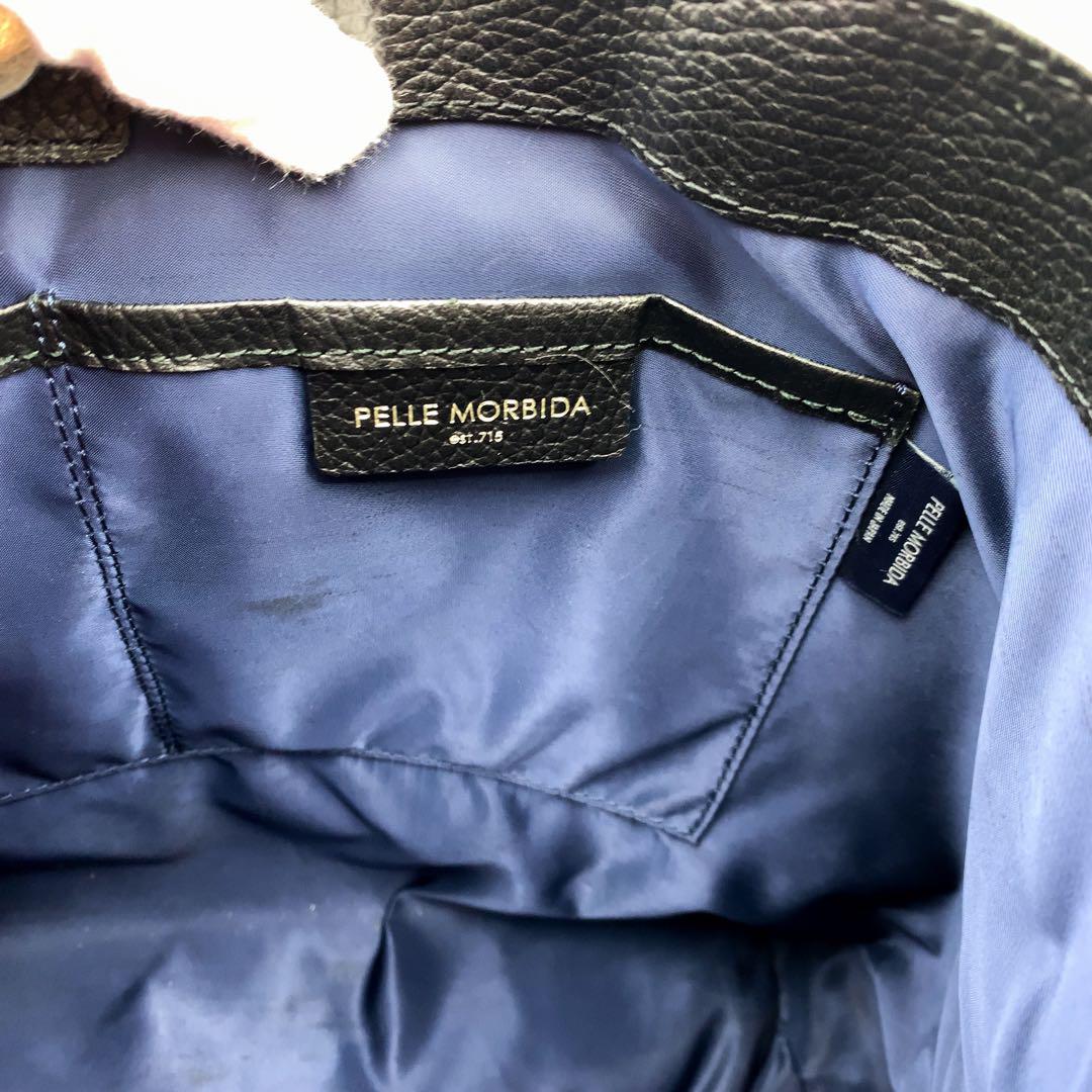 ペッレモルビダ 2way ビジネスバッグ ビコローレ 大容量 レザー ブラック