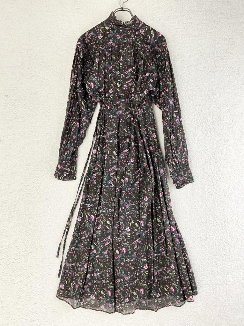【未使用品】ISABEL MARANT シルクフラワー総柄プリーツワンピース