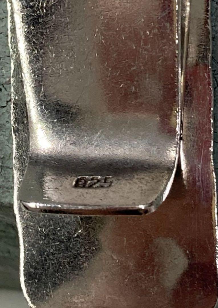 [M-5] Silver925 / 19g 槌目加工 純銀 マネークリップ