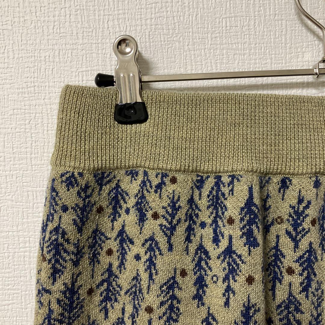 パラスパレス ウール おみの木柄 スカート