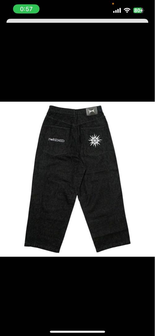 パンツ Noremid RIGIT SUPER BAGGY DENIM Black L
