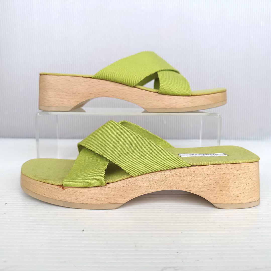 HERMES エルメス　マルジェラ期　クロスストラップ　サンダル　ミュール　38