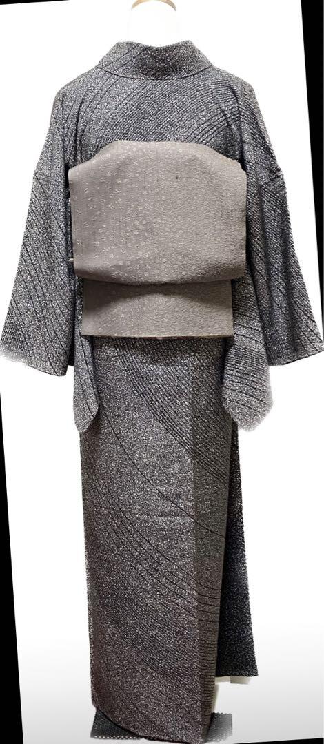 小紋感覚でも着られる御洒落モノトーン訪問着