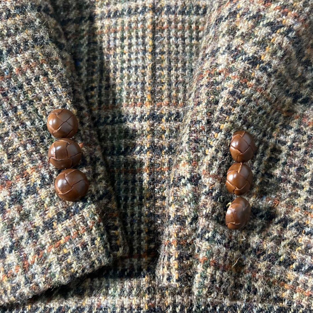 [美品]HENRYJONES×HARRISTWEED ツイードジャケット LL
