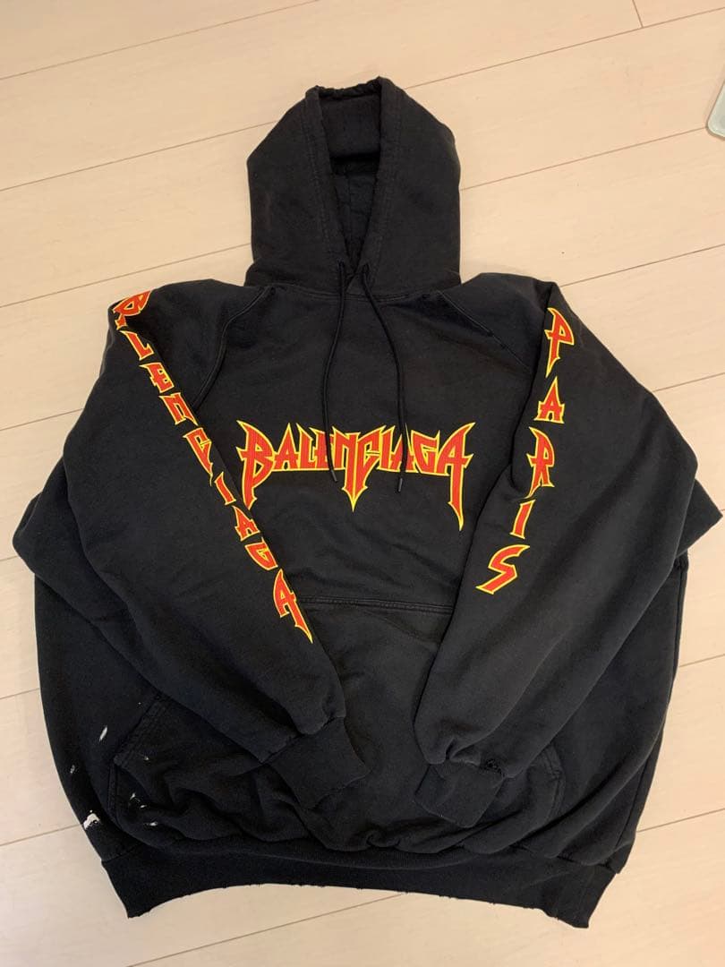 バレンシアガ メタルロゴフーディ パーカーS BALENCIAGA