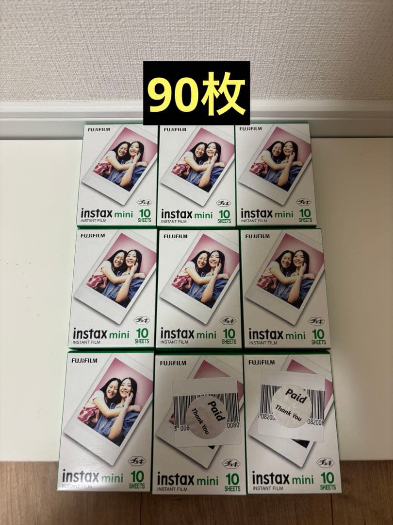 FUJIFILM instaxmini チェキフィルム10枚入×9 合計90枚