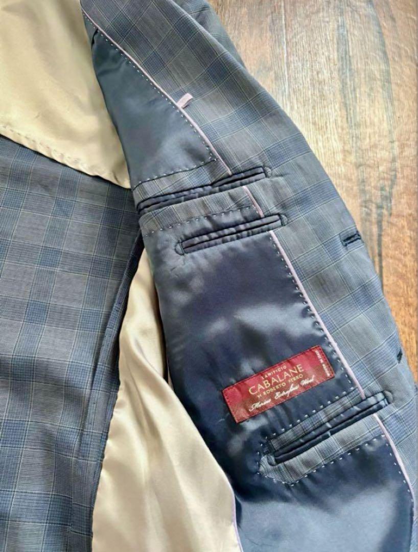Perfect Suit FActory ブルーチェック スーツ セットアップ