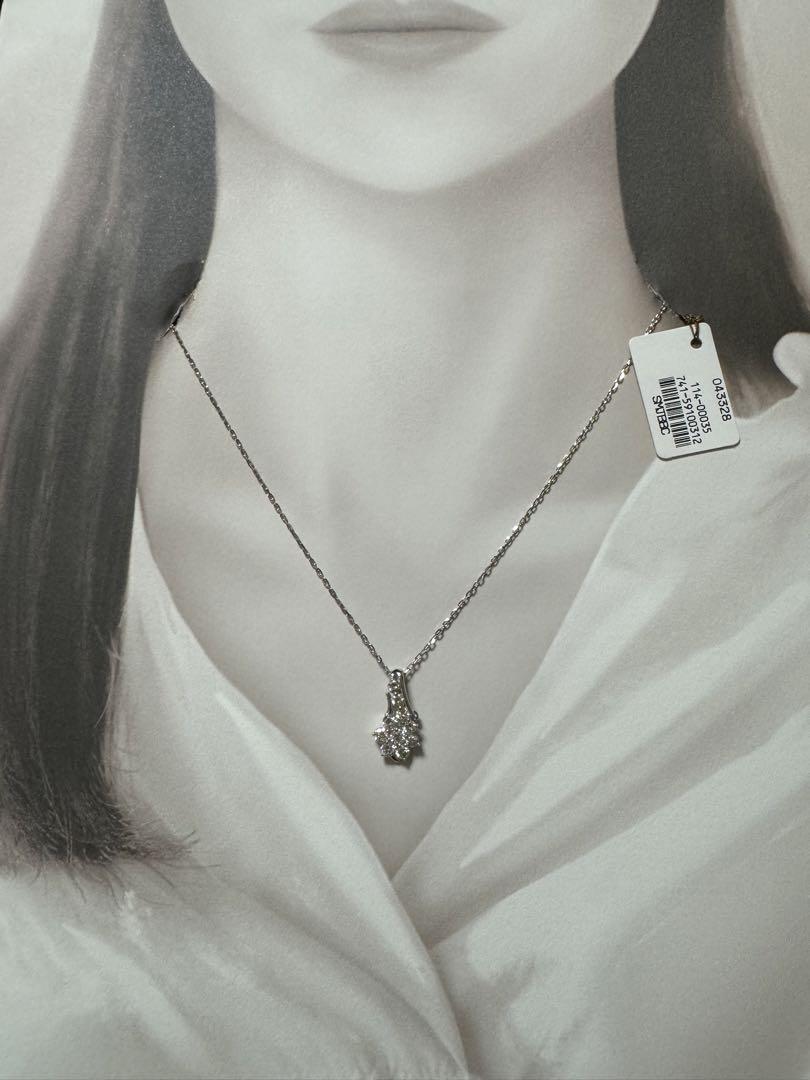 D1.03ct ダイヤモンド　プラチナ　ネックレス　45cm