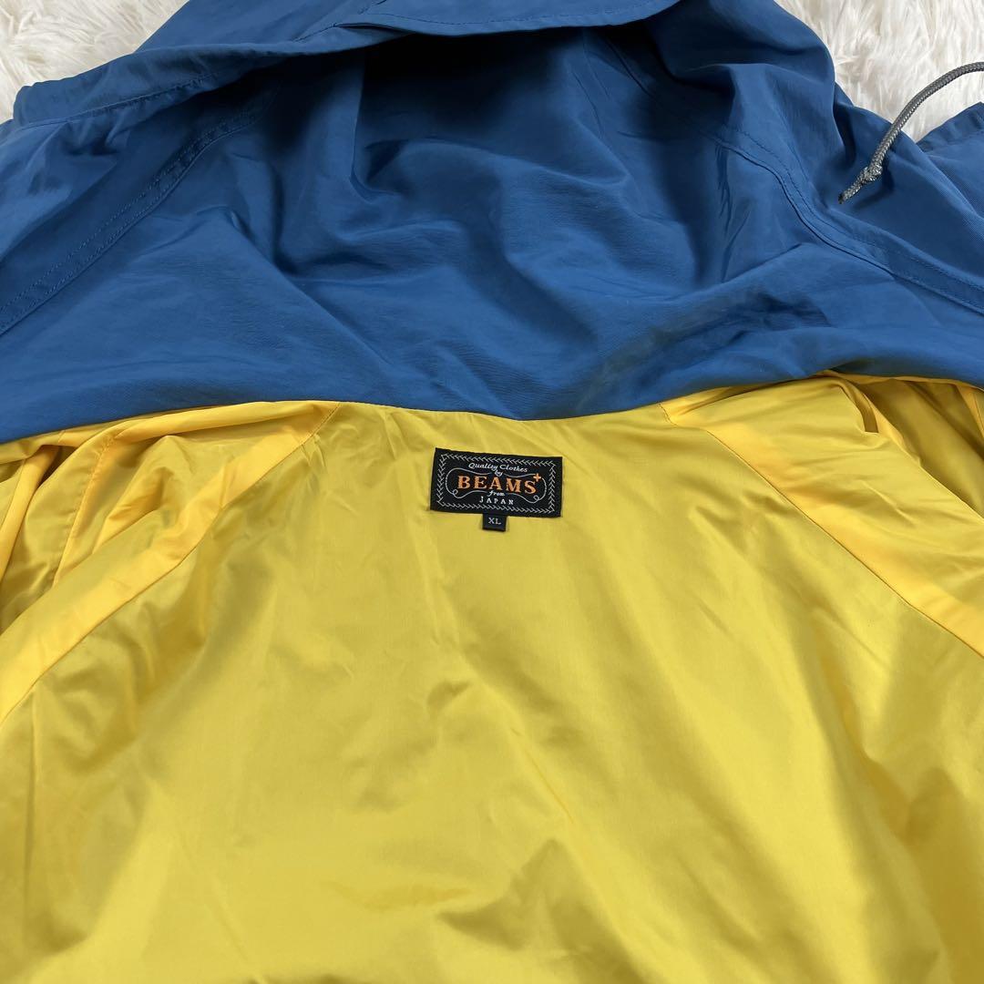 BEAMS PLUS マウンテンパーカー 60/40 ブルー イエロー XL