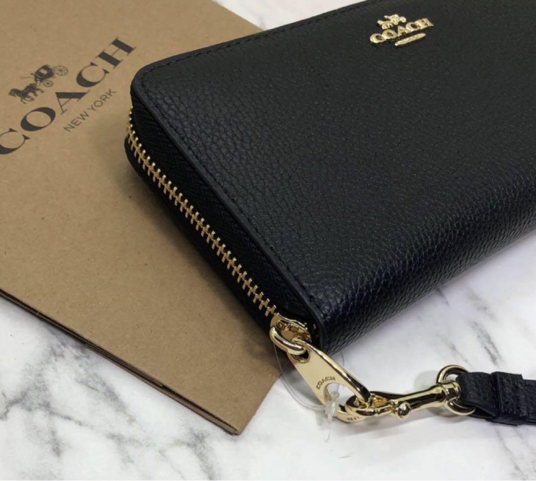 COACH ラウンドファスナー長財布 ブラック 新品未使用