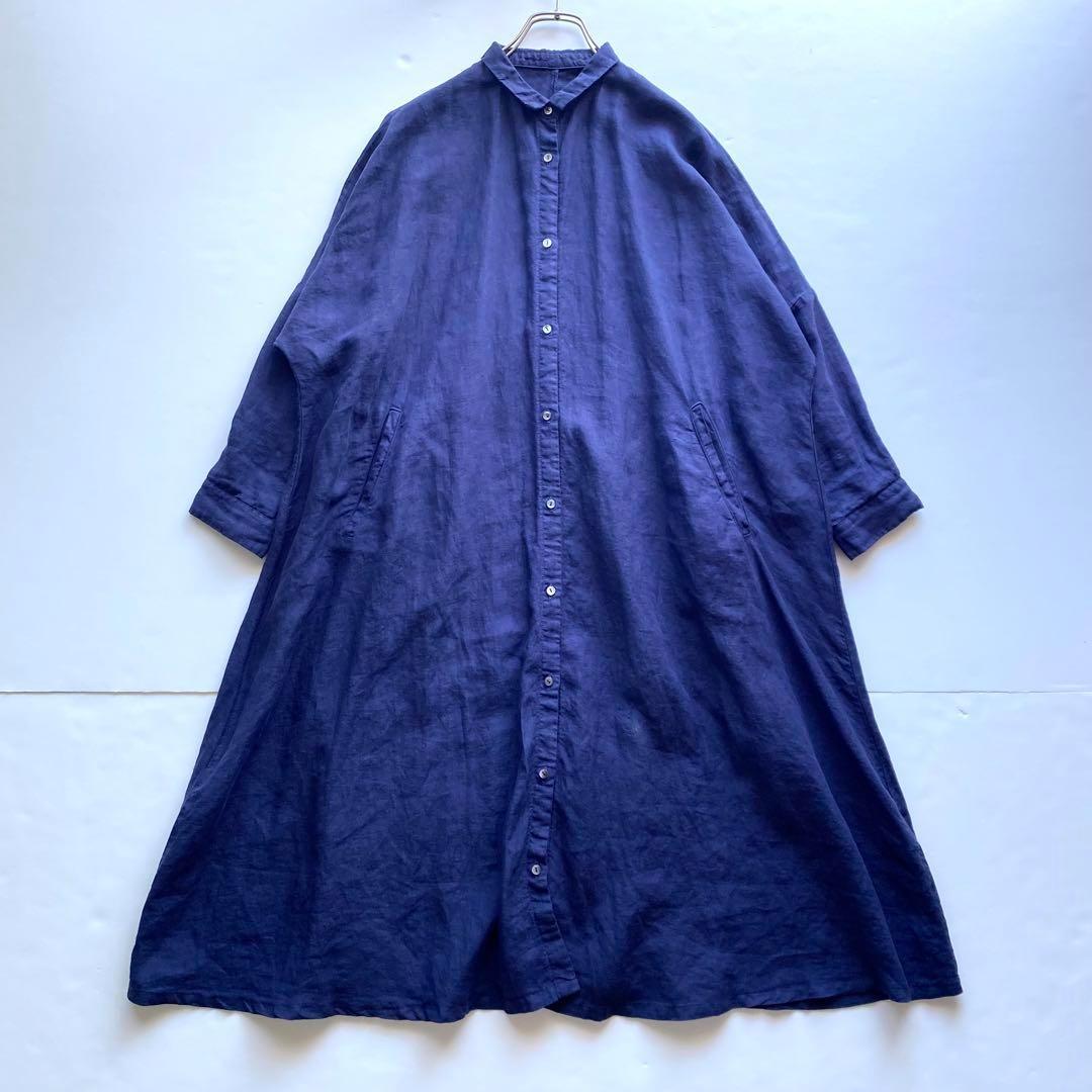 未使用に近い】ネストローブ リネン100% ドルマンスリーブロング
