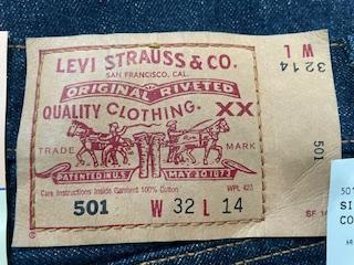 LEVIS　SP５０１-０１００　リジッド　W３２L１４　フラッシャー付未使用品