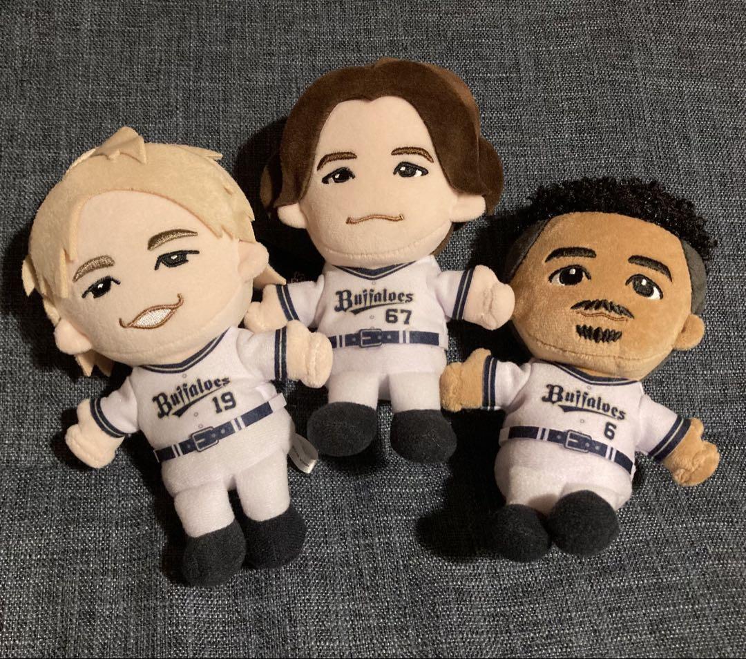 オリックス　Buffaloes選手ぬいぐるみキーチェーン　3個セット