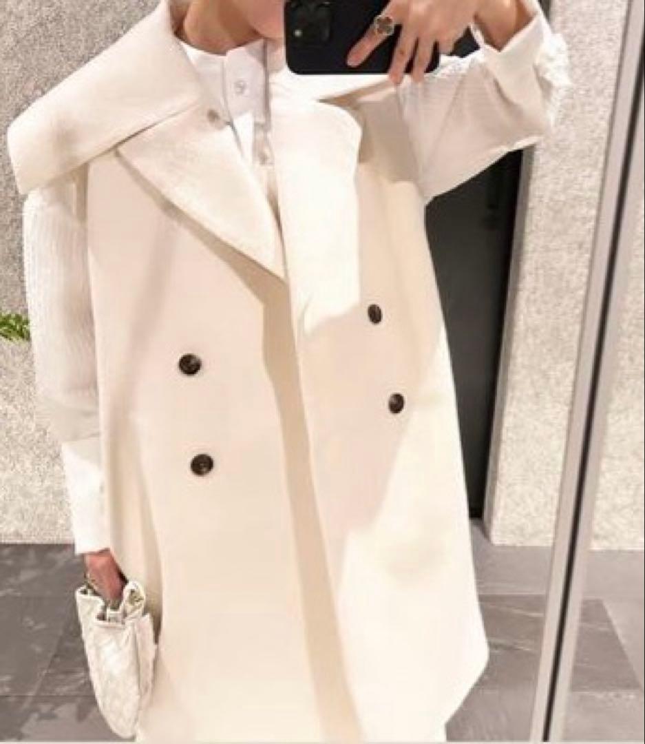 shirocon yori コクーンジレ ビッグ襟 ホワイトS・Yori