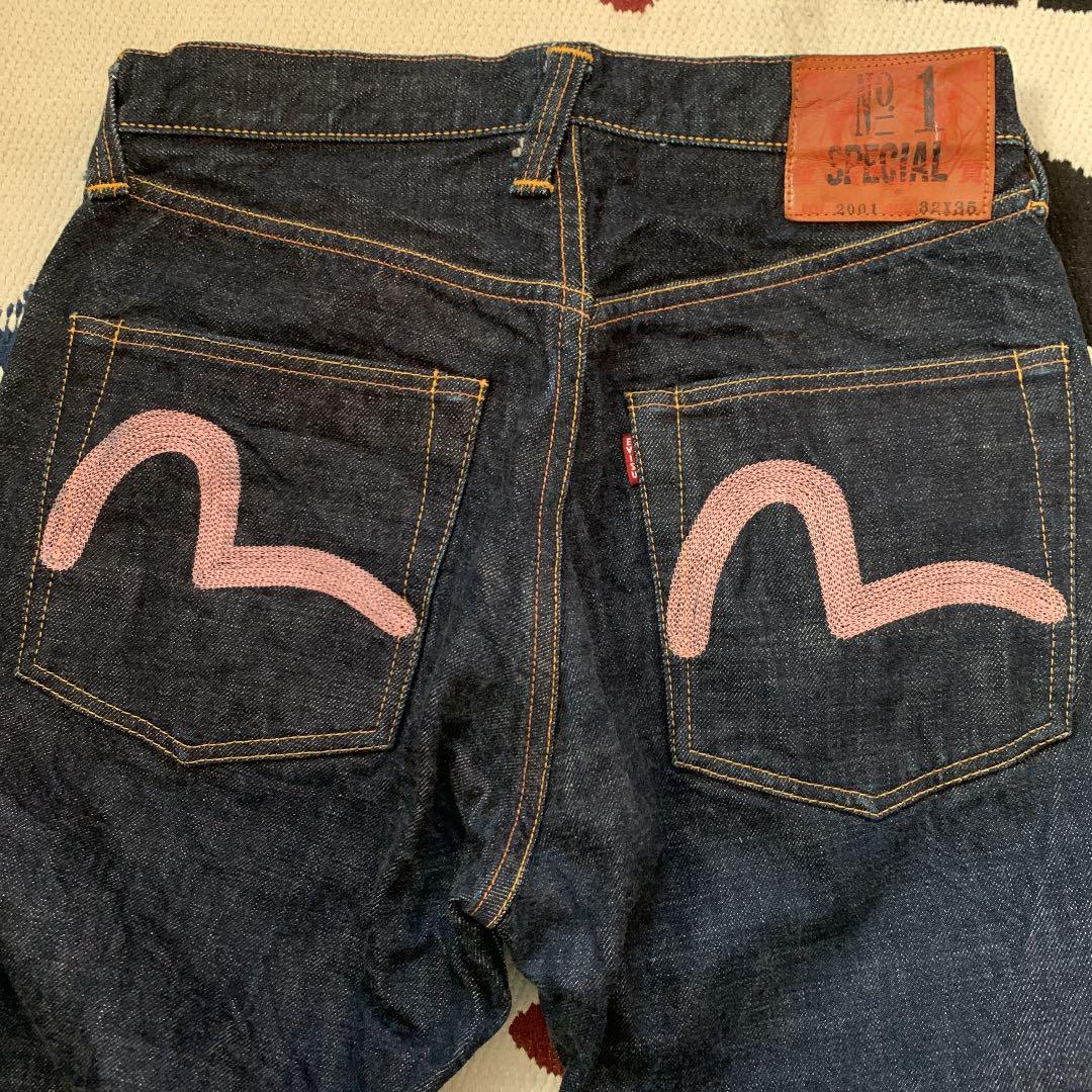 極美品！EVISU No.1 スペシャルLot 2001 32×35刺繍カモメ（EVISU