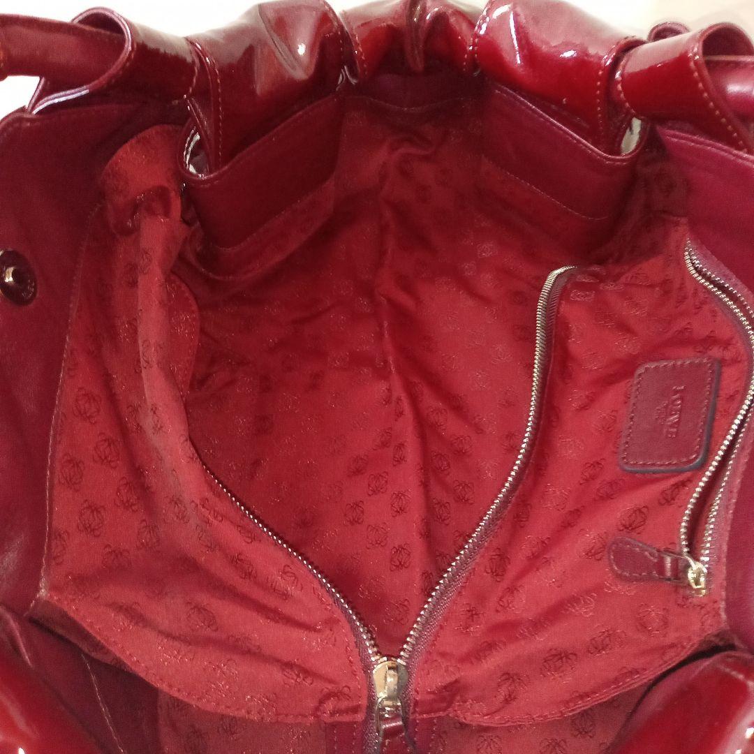 ネット限定】LOEWE ロエベ ナッパアイレ パテント ボルドー