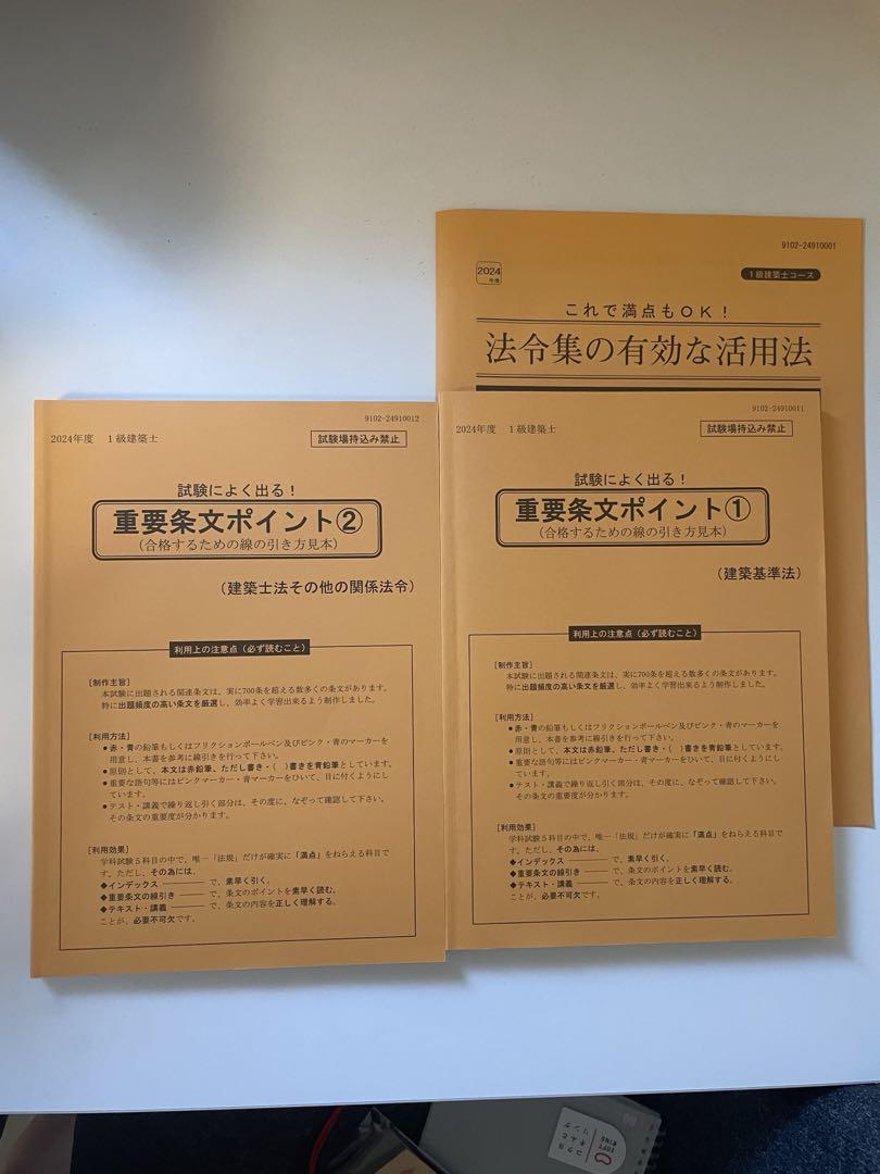 令和6年度版(2024年度)日建学院 一級建築士学科テキスト、問題集セット 画像5