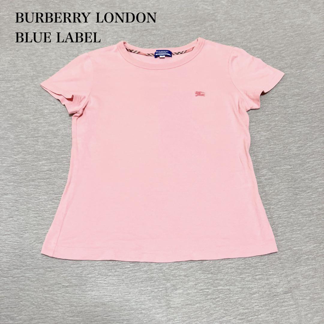 送料無料◆2025新品  バーバリーブルーレーベル 半袖Tシャツ(38)刺繍ロゴ シンプル トップス
