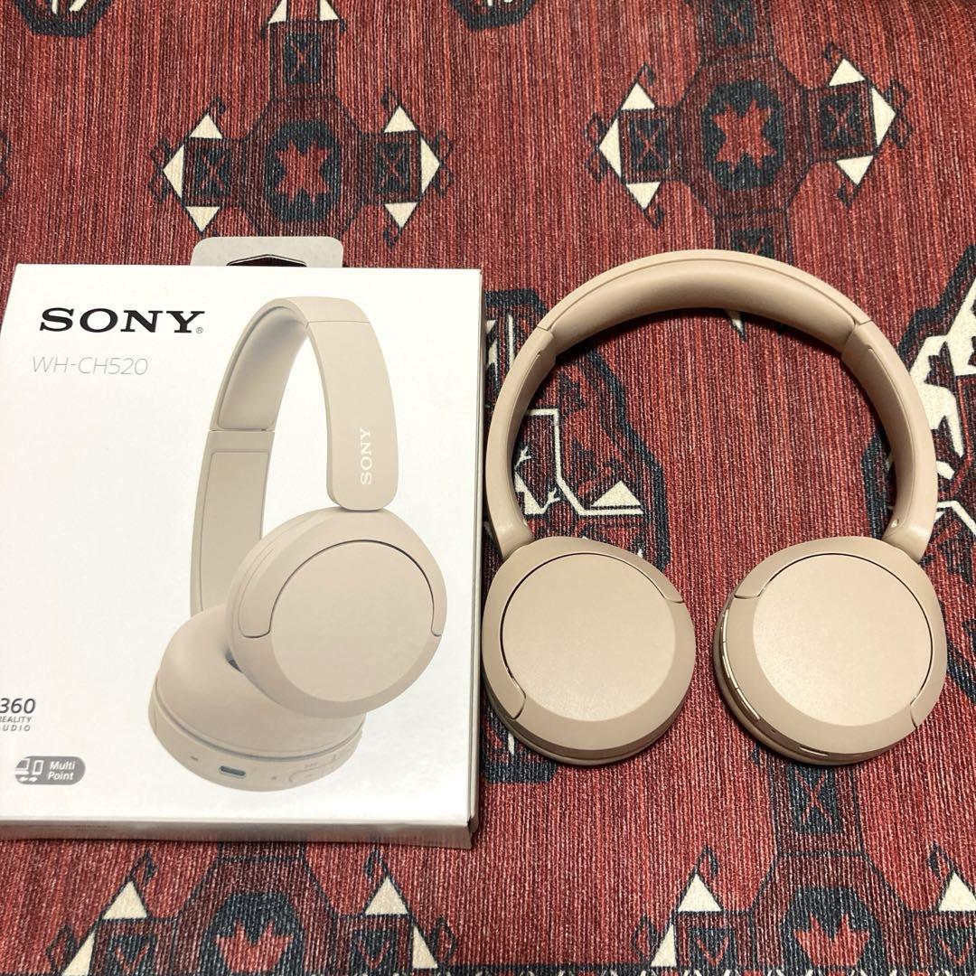 【新品未使用】SONY WH-CH520／CZ ワイヤレスヘッドホン ベージュ