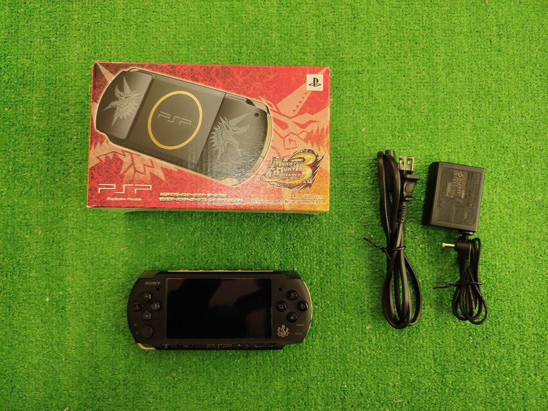 大特価!! ハンターズモデル 3rd モンスターハンターポータブル PSP 【70%OFF】 【美品】PSP-3000 ハンターズモデル 携帯用ゲーム本体