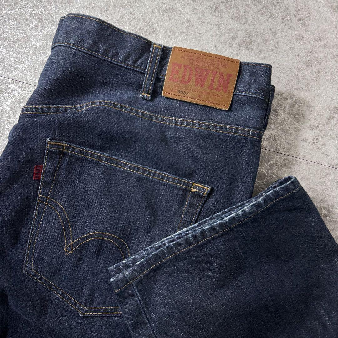 美品 極太 W42 EDWIN 503Z 濃紺 デニムパンツ ワイド 日本製