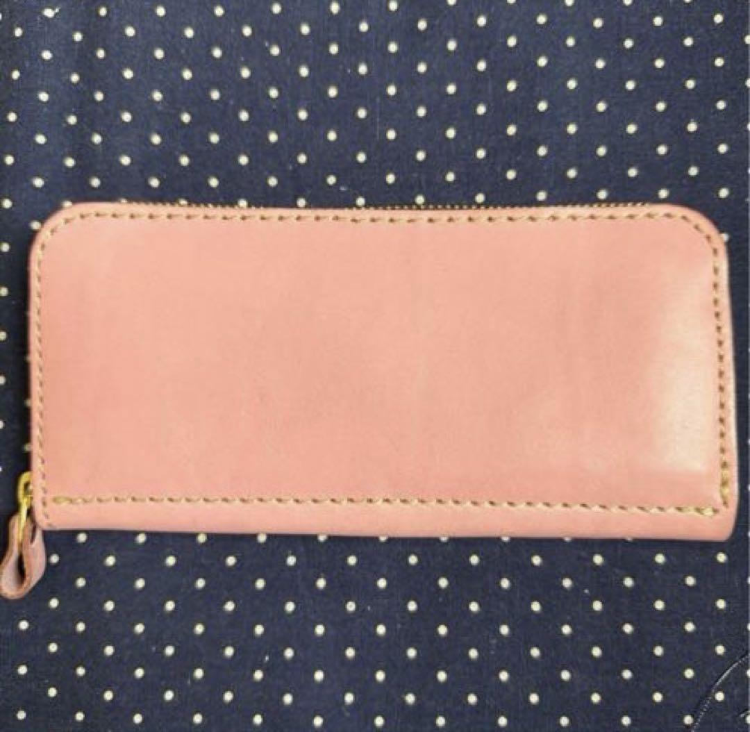 【未使用品】HERZ ヘルツ☆ ファスナー長財布 さくらいろ