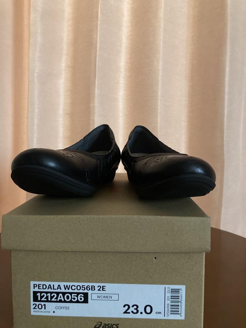 ASICS pedala ペダラ メダリオン パンプス 黒23 レザー