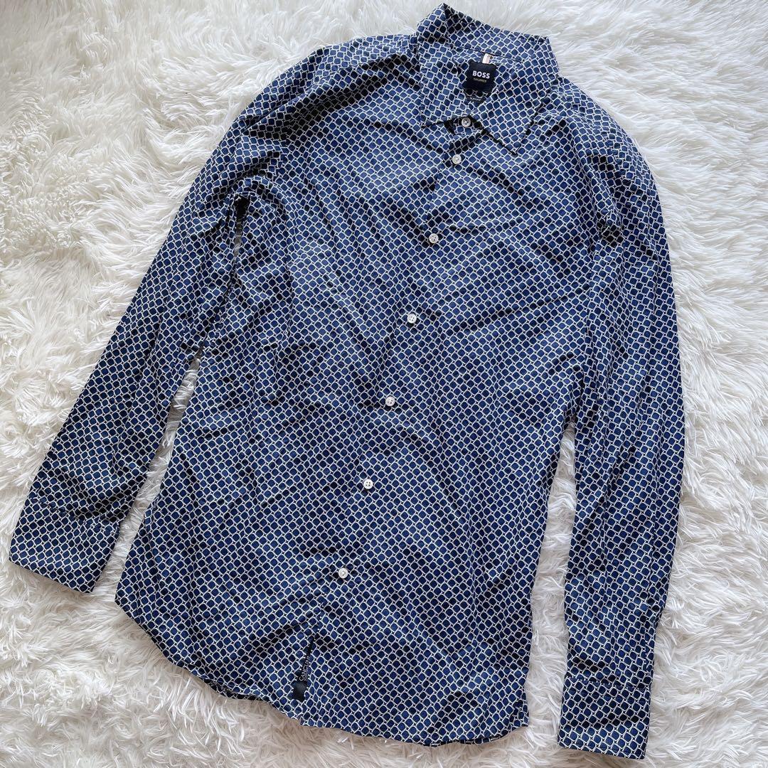 美品 現行 BOSS TAILORED ヒューゴボス 長袖シャツ SLIMFIT