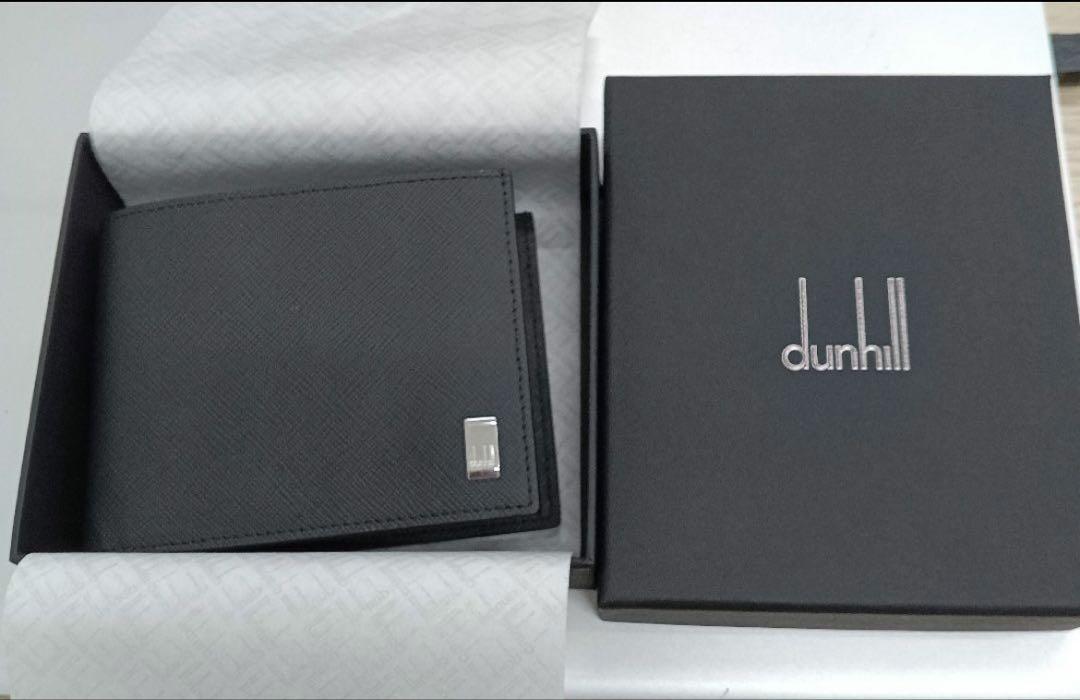 dunhill 黒 二つ折り財布