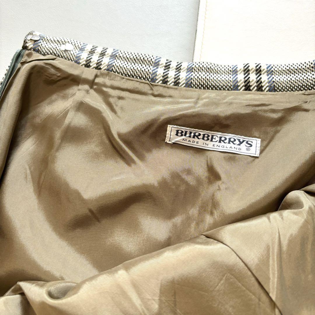 【美品】burberryバーバリー　スカートスーツ チェック セットアップ