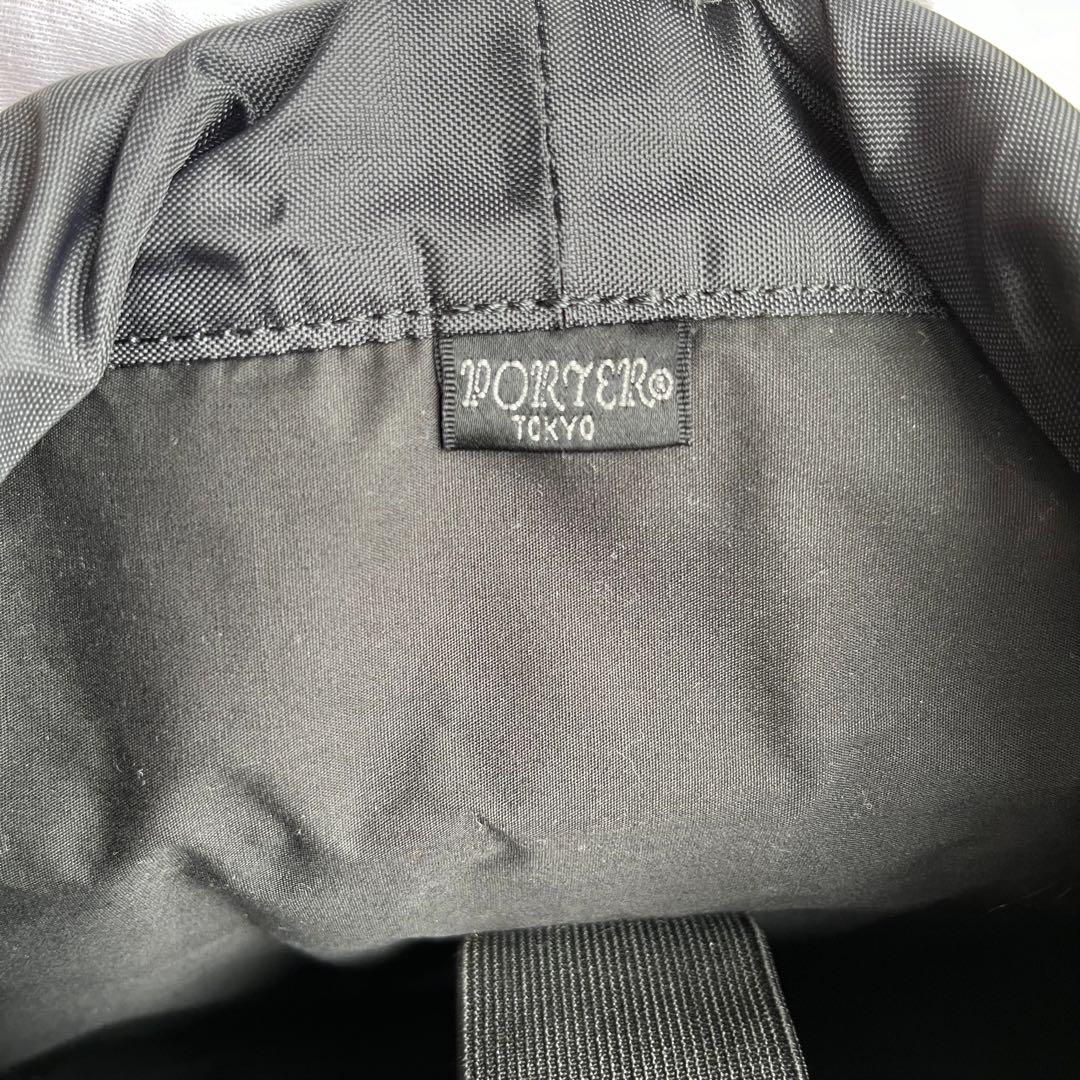 【PORTER ポーター】タイディー リュックサック レザー キャンバス 黒