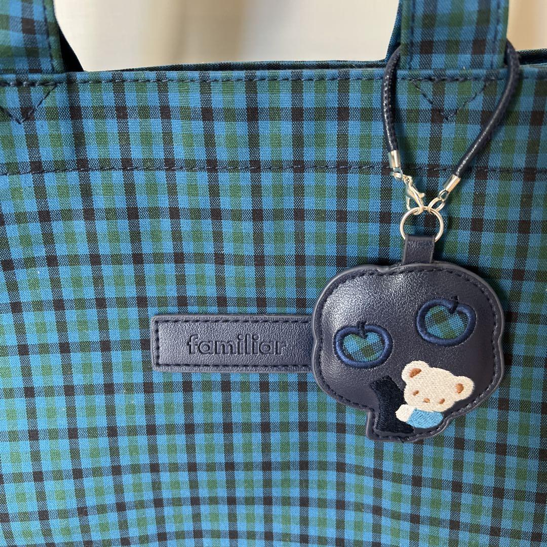 ファミリア　チェック　トートバッグ