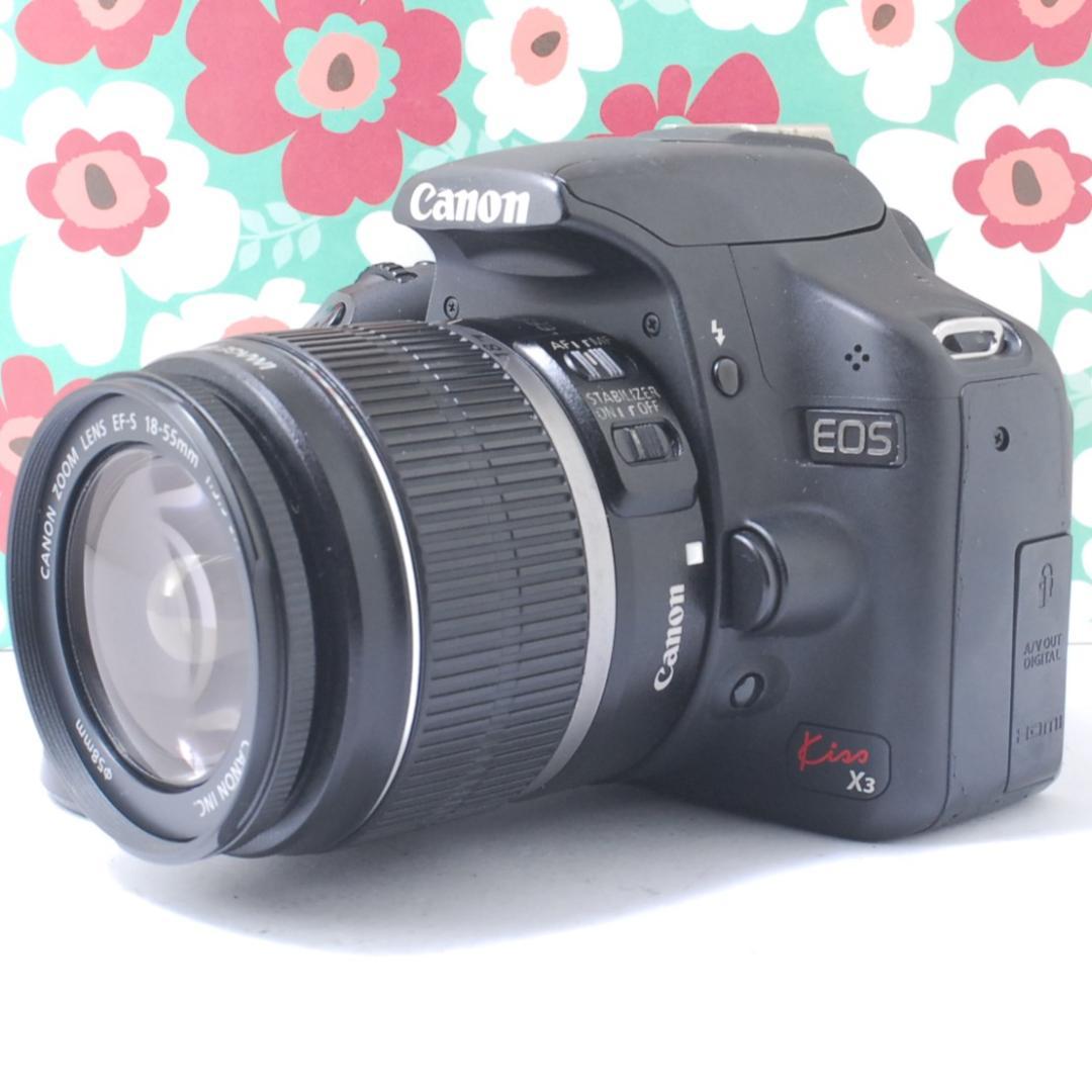 ★Canon Kiss X3★動画撮影・スマホ転送OK★届いてすぐ使えるセット★ ❤初心者お勧め❤スマホ転送OK❤動画撮影❤kiss x3❤届いて