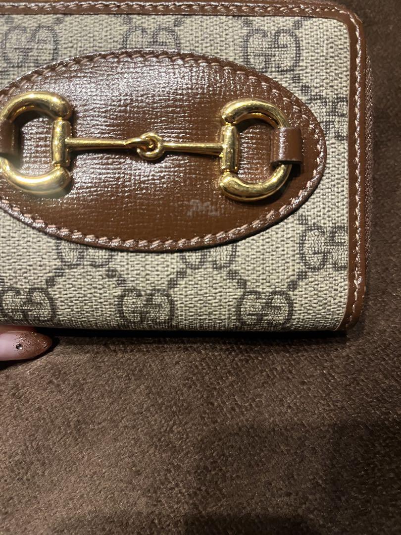 【日本限定版】GUCCI 二つ折り財布 ベージュ ブラウン