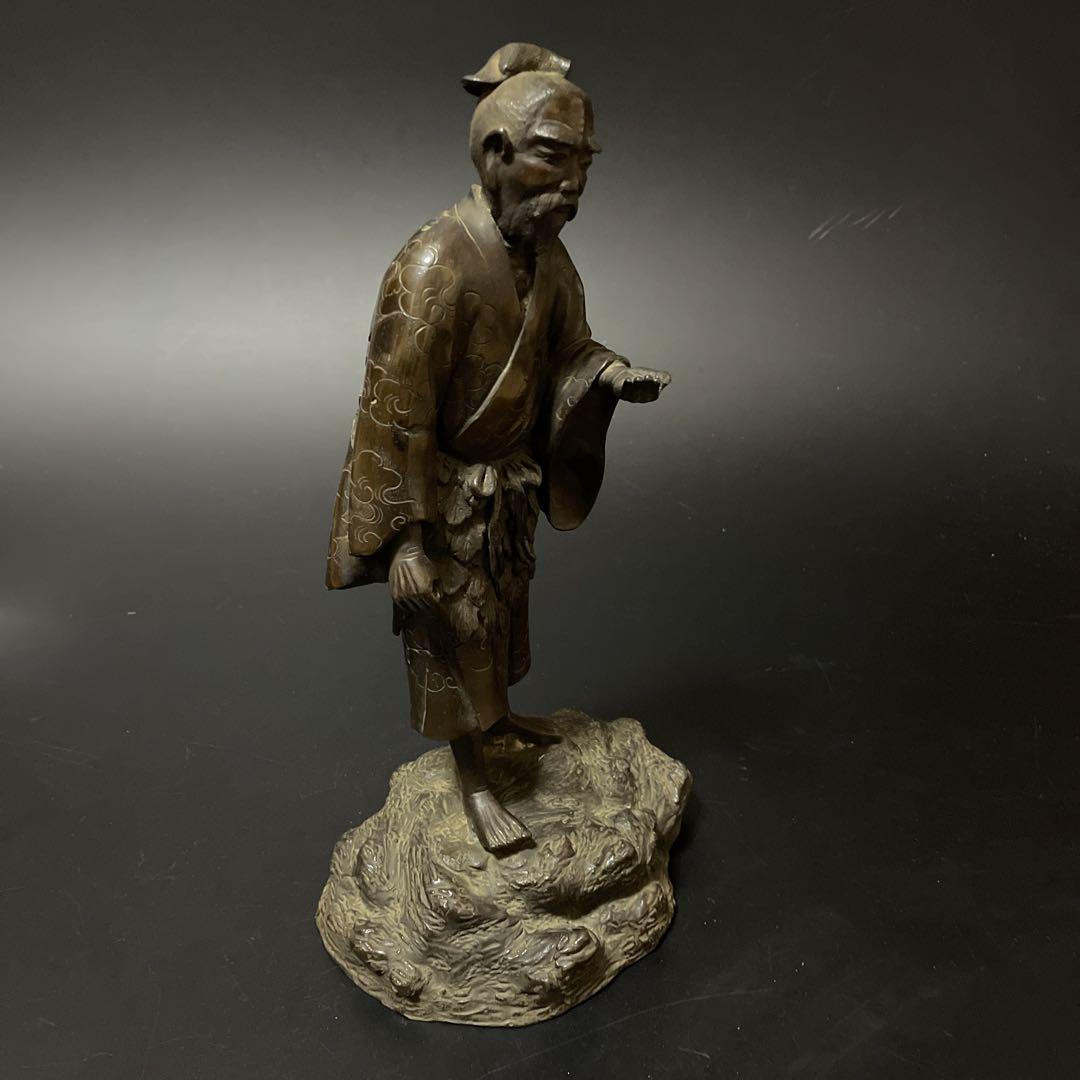 時代物　唐銅　仙人　老師