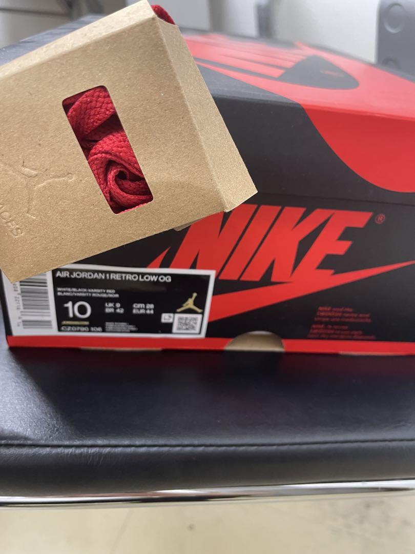 美品NIKEAIR JORDAN 1 RETRO LOW OG 28.0㎝つま黒
