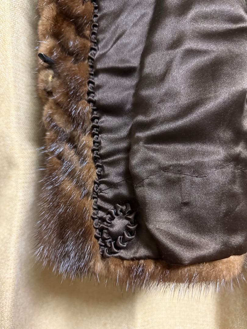 【超美品】高級SAGAMINK 濃いめブラウンミンクショートコート襟元ボリューム 【超美品】高級SAGAMINK 濃いめブラウンミンクショートコート襟元ボリューム