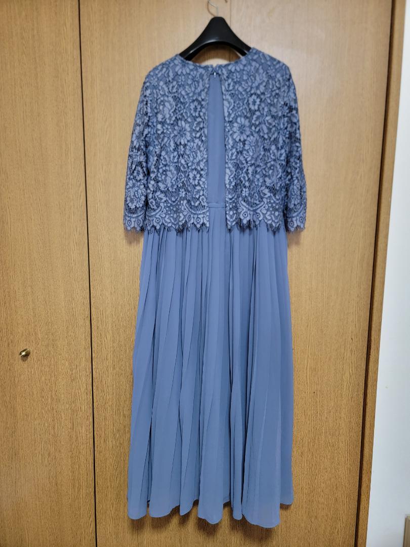 GIRL レース切替え プリーツ ロングワンピース