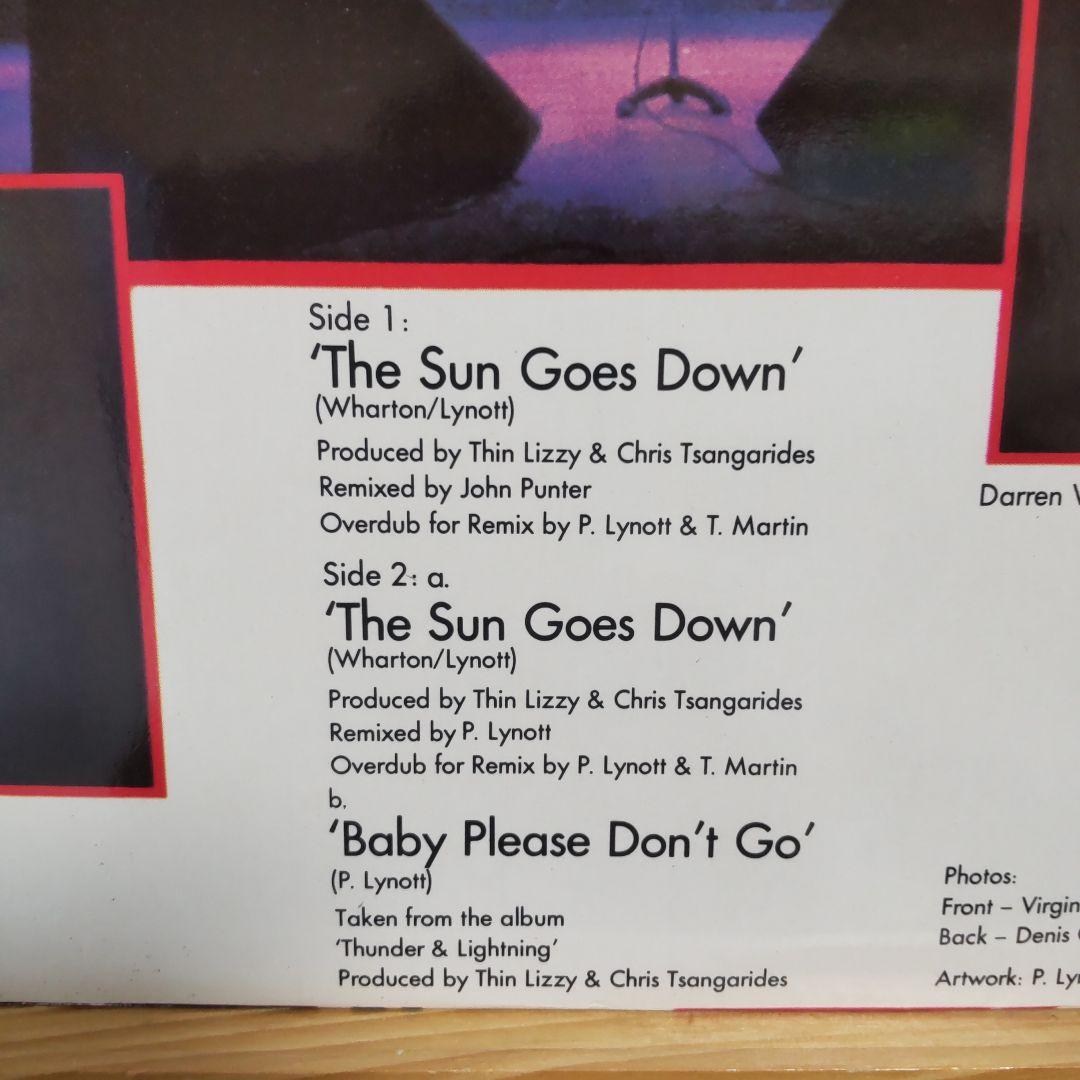 【レア】THIN LIZZY The SunGoesDown 12インチシングル レア】THIN LIZZY The SunGoesDown 12インチシングル - メルカリ