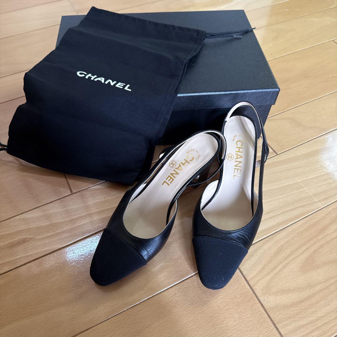CHANEL ブラックパンプス 35.5