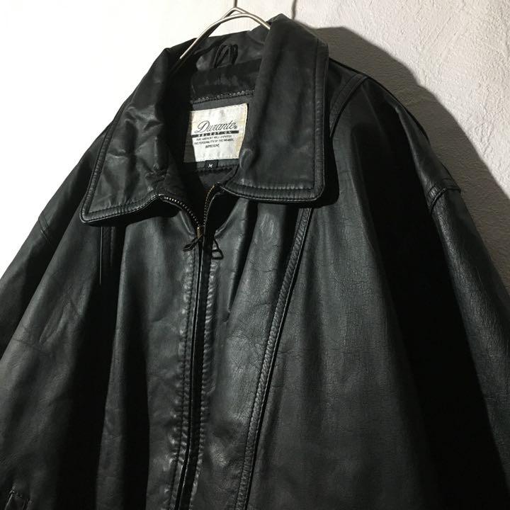 爆買い定番 個性派古着 メンズM ヴィンテージ 本革 0tZjf-m96746069805 黒レザージャケット 牛革ブルゾン 人気定番SALE