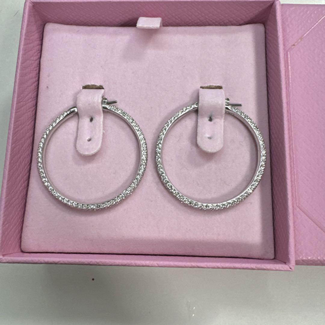 スワロフスキー stoneフープピアス