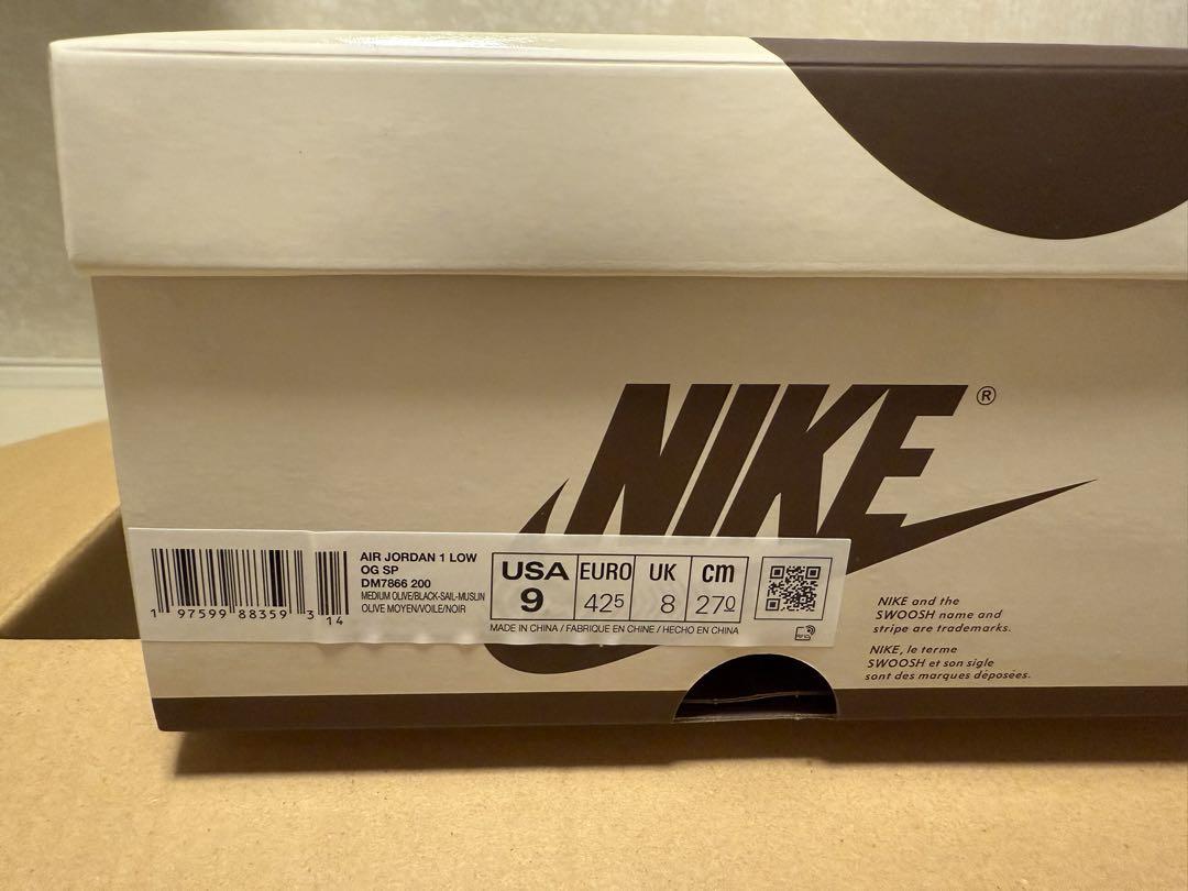 靴 NIKE  Travis Scott Air Jordan 1 LOW 27cm