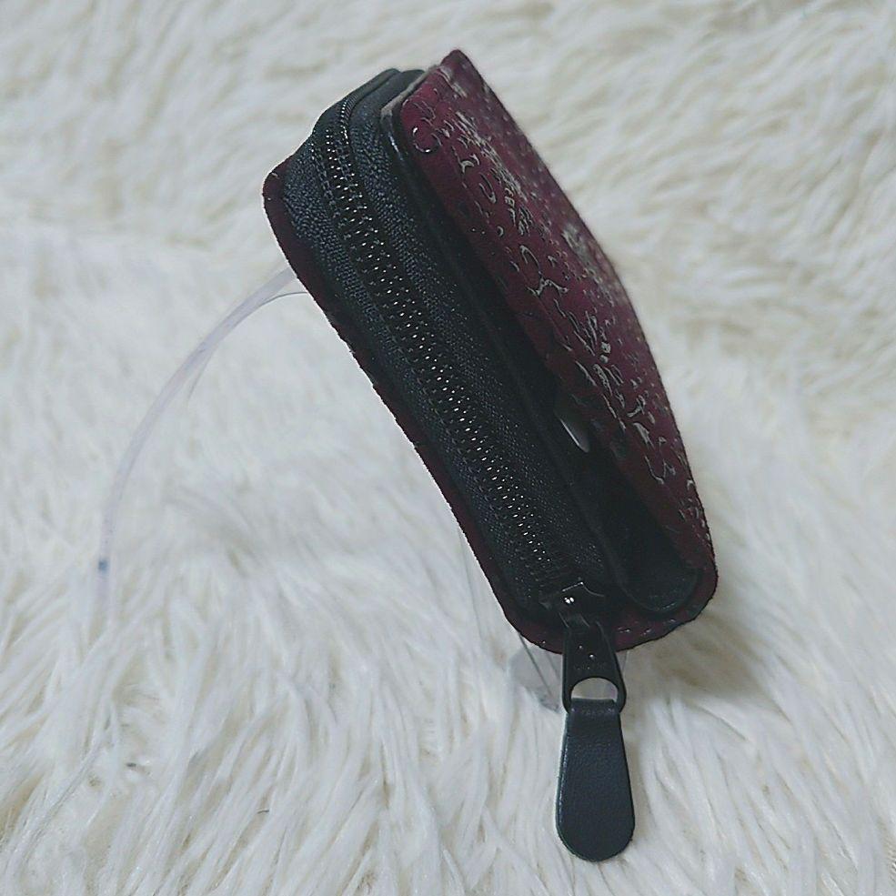 未使用 美品 ✨️ 印傳の山本 札入れ 二つ折り財布 花柄 鹿革