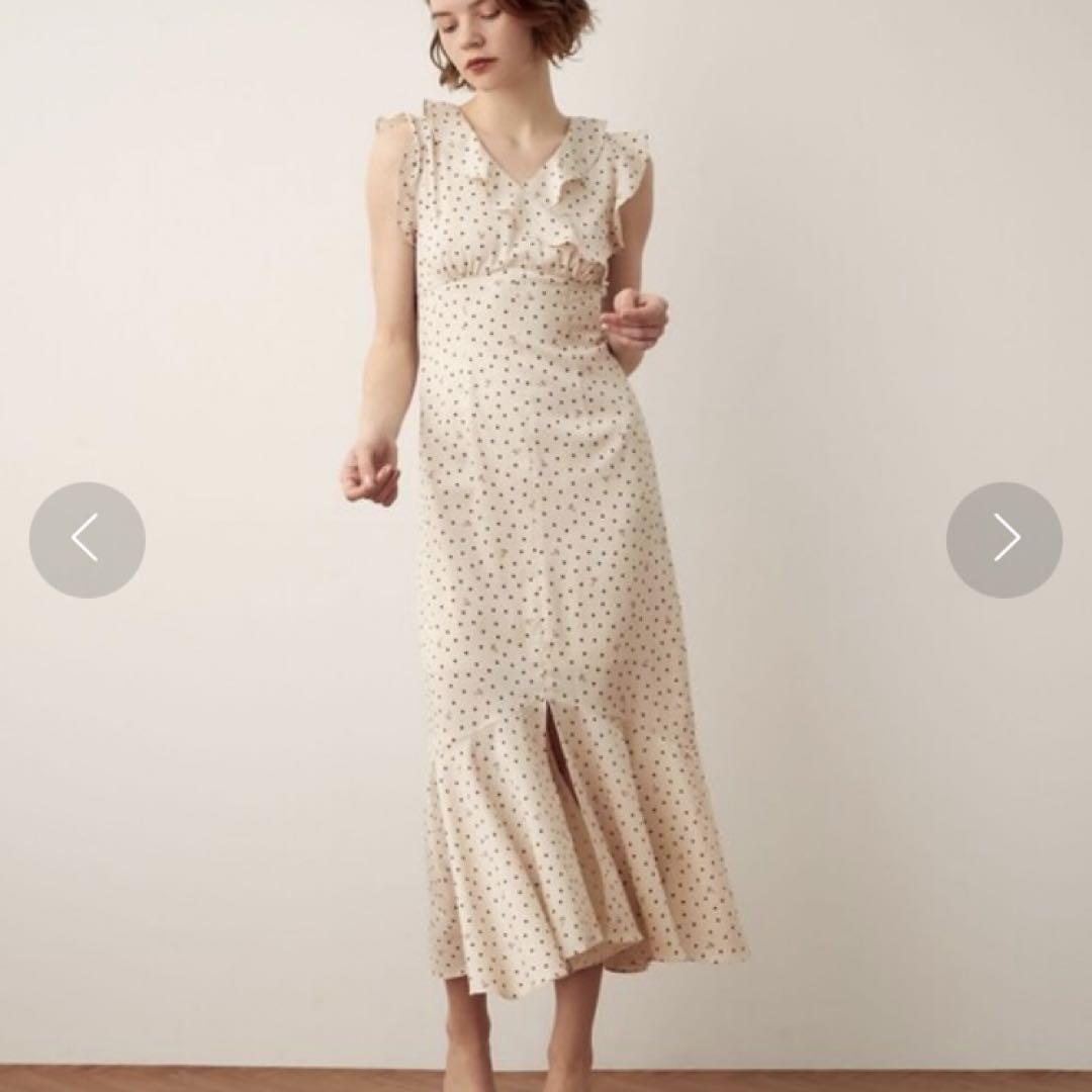新品 DEICY チェリードットフリルワンピース 0 S 画像4