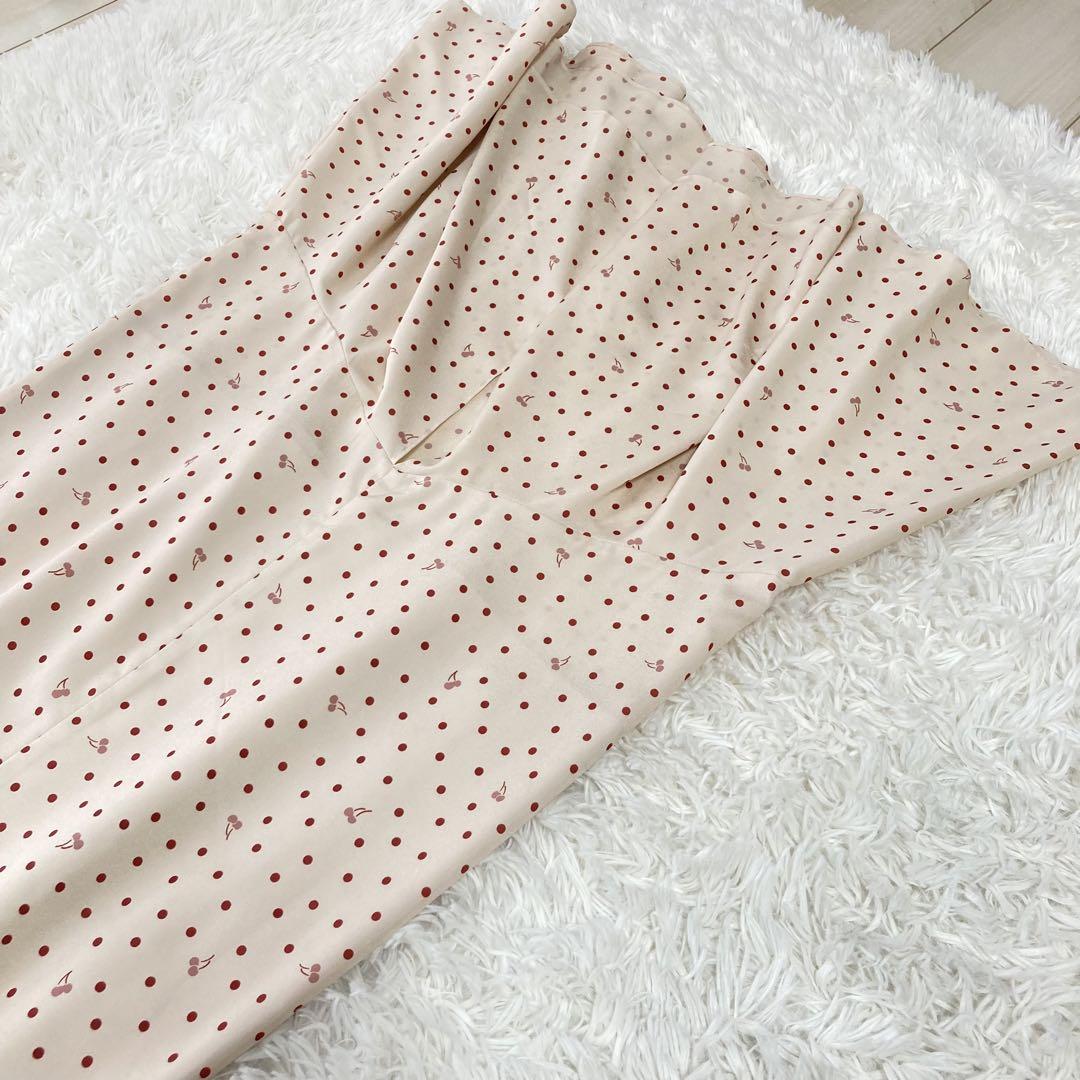 新品 DEICY チェリードットフリルワンピース 0 S 画像8
