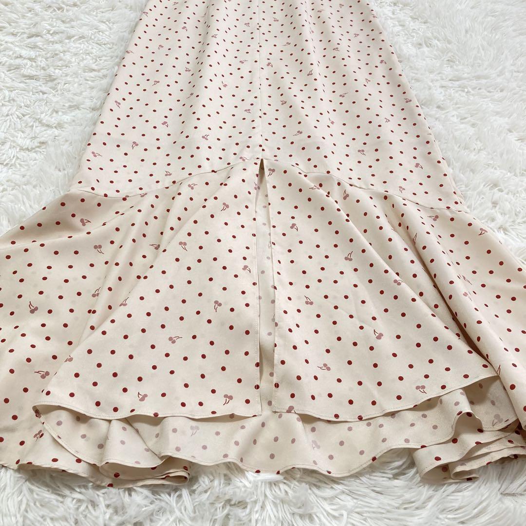新品 DEICY チェリードットフリルワンピース 0 S 画像9