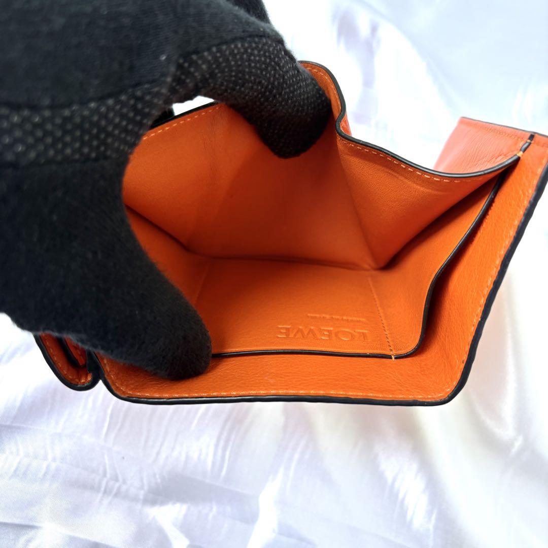 極美品✨ロエベ 三つ折り財布 小型 軽量 コンパクト リピートアナグラム