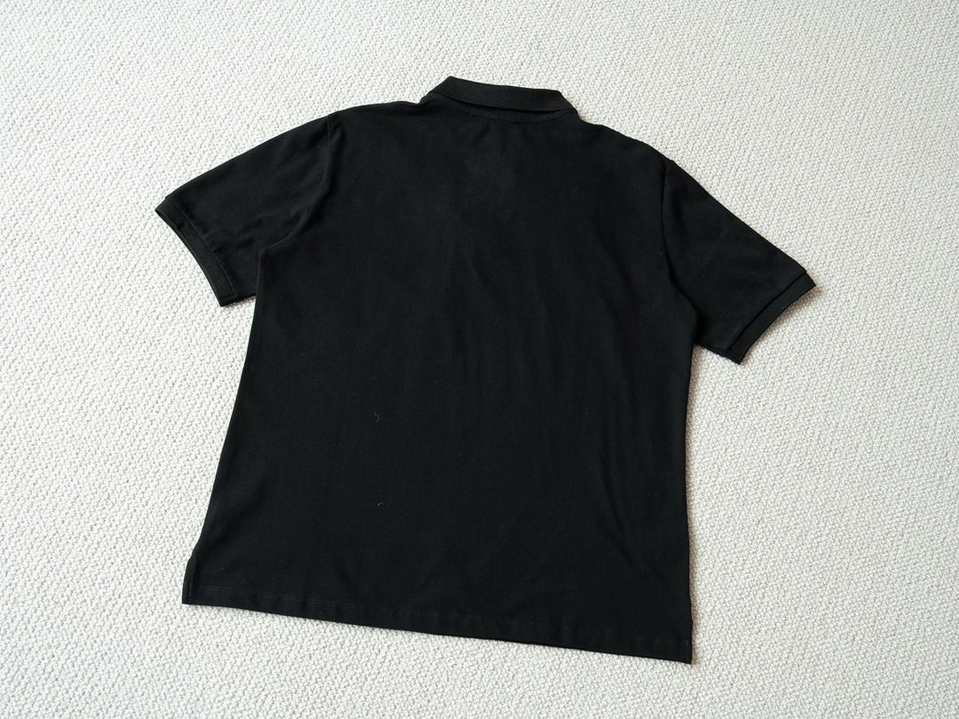 黒と白のセットM PoloTシャツ 刺繍半袖 ポロシャツ
